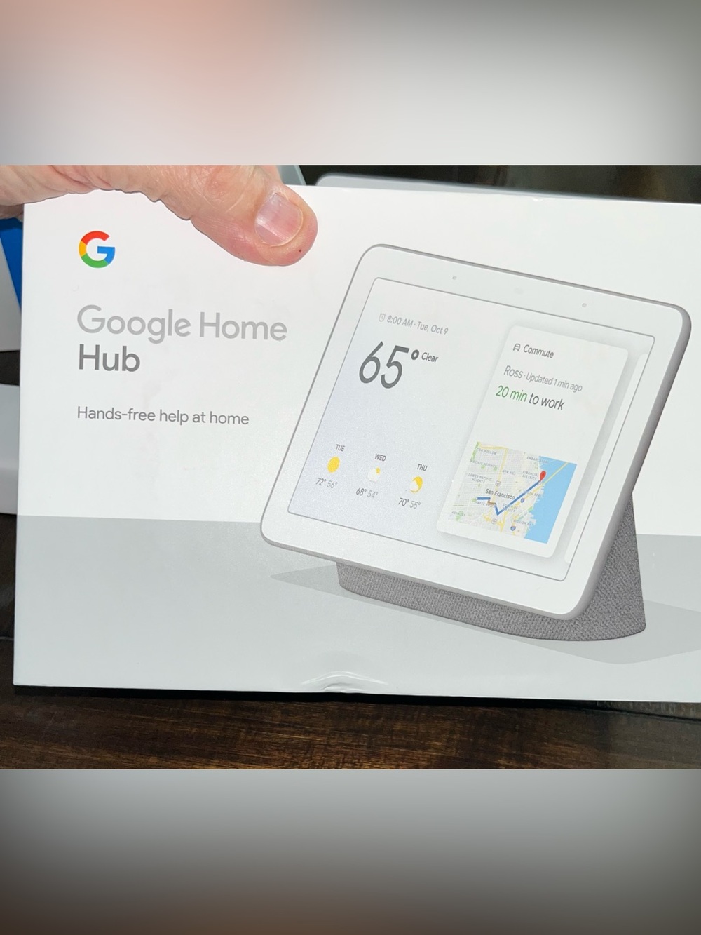 Google Home Hub with Google Assistant-US Bluetooth 5 Multi Room Audio 7” Screen